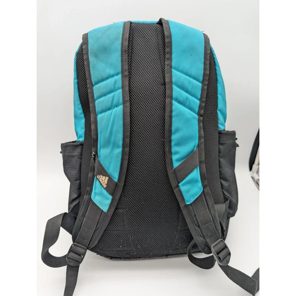 Adidas Backpack Teal Black Colorblock Sport School Bag Ripstop Base Mens Womens